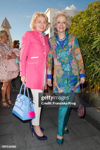 Tini Rothkirch and Isa von Hardenberg during the Ladies Dinner In Berlin at Hotel De Rome on July 1, 2018 in Berlin, Germany.