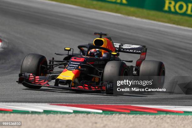 Daniel Ricciardo of Australia and Aston Martin Red Bull Racing on track during Formula One Grand Prix of Austria.