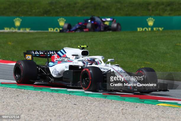 Sergey Sirotkin of Russia and Williams Martini on track during Formula One Grand Prix of Austria.
