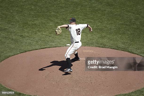 San Francisco Giants Matt Cain in action, pitching vs Colorado Rockies. San Francisco, CA 5/1/2010 CREDIT: Brad Mangin
