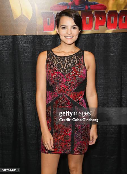 Actress Brianna Hildebrand attends the sixth annual Amazing Las Vegas Comic Con at the Las Vegas Convention Center on July 1, 2018 in Las Vegas,...