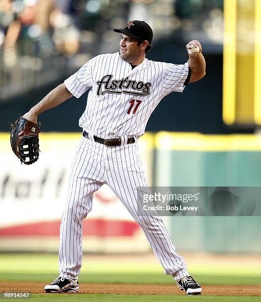First baseman Lance Berkman of the Houston Astros during game actiopn against the Arizona Diamondbacks at Minute Maid Park on May 6, 2010 in Houston,...