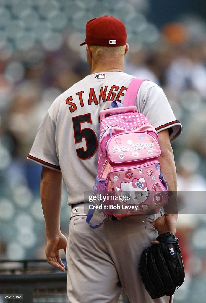 Rookie relief pitcher Daniel Stange of the Arizona Diamondbacks heads  News Photo - Getty Images