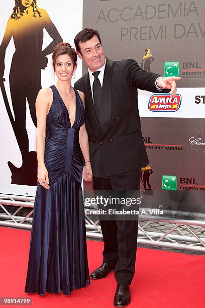 Daniel McVicar and Virginia de Agostini attend 'David Di Donatello' Italian Movie Awards on May 7, 2010 in Rome, Italy.