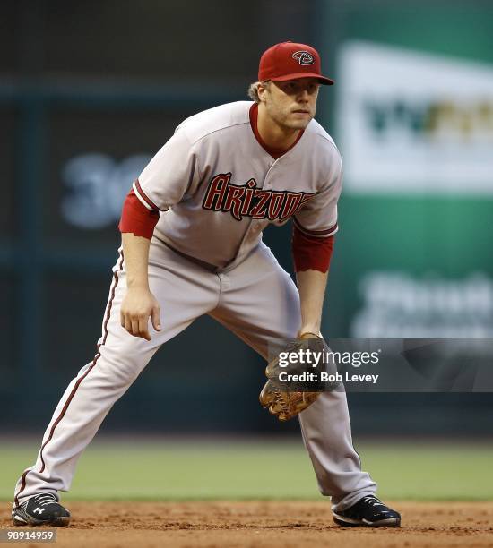 Third baseman MArk Reynolds of the Arizona Diamondbacks fields against the Houston Astros at Minute Maid Park on May 6, 2010 in Houston, Texas.