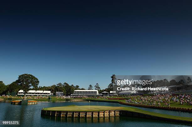 General view of the 17th green during the second round of THE PLAYERS Championship held at THE PLAYERS Stadium course at TPC Sawgrass on May 7, 2010...