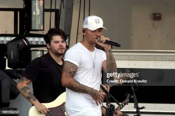 Country singer Kane Brown was an opening act for country music star Sam Hunt at the first of the seasons beach concerts on July 1, 2018 in Atlantic...