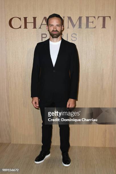 Alban Lenoir attends the "Tresors d'Afrique" : Unvelling Of Chaumet High Jewelry : Party as part of Haute Couture Paris Fashion Week on July 1, 2018...