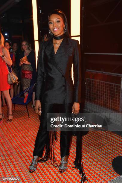 Naomi Campbell attends the "Tresors d'Afrique" : Unvelling Of Chaumet High Jewelry : Party as part of Haute Couture Paris Fashion Week on July 1,...