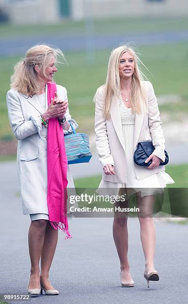 Prince Harry's girlfriend Chelsy Davy and his ex-nanny Tiggy Legge-Bourke attend his pilot course graduation at the Army Aviation Centre on May 7,...