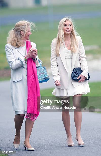 Prince Harry's girlfriend Chelsy Davy and his ex-nanny Tiggy Legge-Bourke attend his pilot course graduation at the Army Aviation Centre on May 7,...