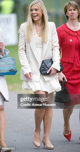 Prince Harry's girlfriend Chelsy Davy attends his pilot course graduation at the Army Aviation Centre on May 7, 2010 in Andover, England.