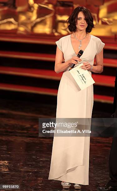Asia Argento attends the 'David Di Donatello' Italian Movie Awards on May 7, 2010 in Rome, Italy.