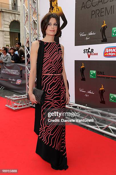 Claudia Pandolfi attends the 'David Di Donatello' movie awards at the Auditorium Conciliazione on May 7, 2010 in Rome, Italy.