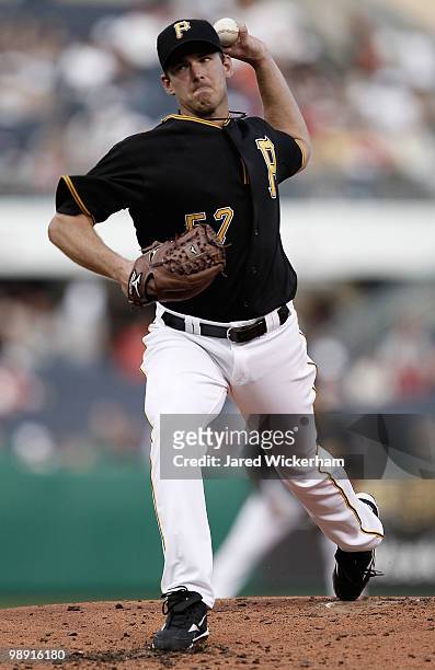 Zach Duke of the Pittsburgh Pirates pitches against the St Louis Cardinals during the game on May 7, 2010 at PNC Park in Pittsburgh, Pennsylvania.