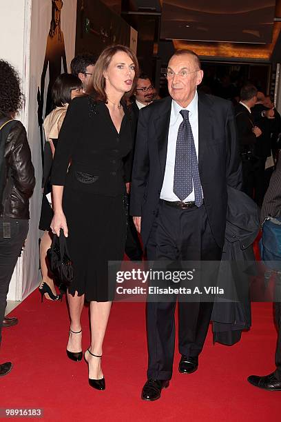 Sonia Raule and Franco Tato attend 'David Di Donatello' Italian Movie Awards on May 7, 2010 in Rome, Italy.