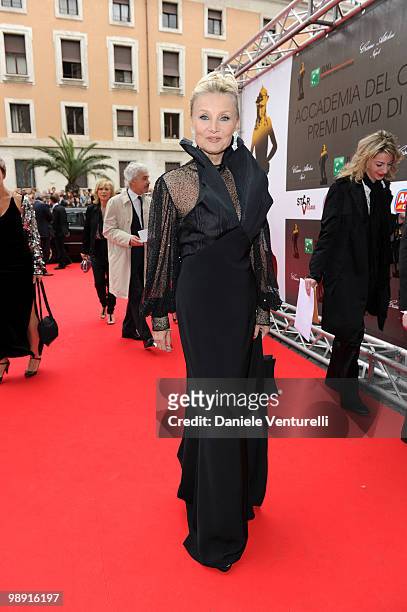Barbara Bouchet attends the 'David Di Donatello' movie awards at the Auditorium Conciliazione on May 7, 2010 in Rome, Italy.