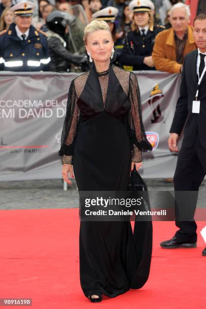 Barbara Bouchet attends the 'David Di Donatello' movie awards at the Auditorium Conciliazione on May 7, 2010 in Rome, Italy.
