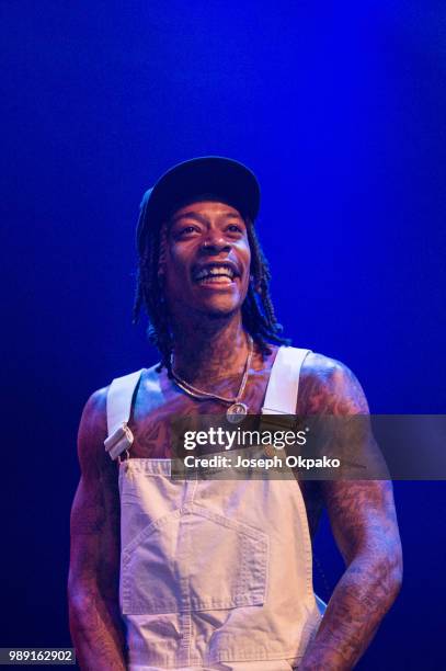 Wiz Khalifa performs on stage at The Roundhouse on July 1, 2018 in London, England.