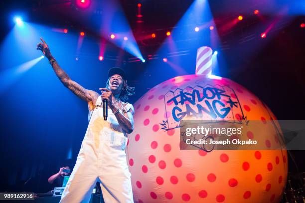 Wiz Khalifa performs on stage at The Roundhouse on July 1, 2018 in London, England.