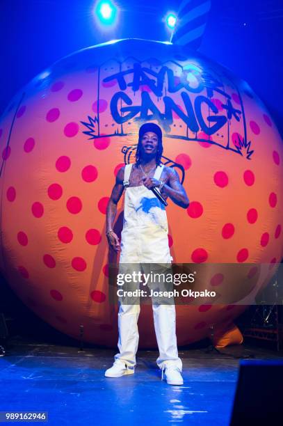 Wiz Khalifa performs on stage at The Roundhouse on July 1, 2018 in London, England.