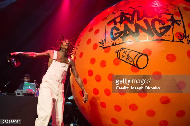 Wiz Khalifa performs on stage at The Roundhouse on July 1, 2018 in London, England.