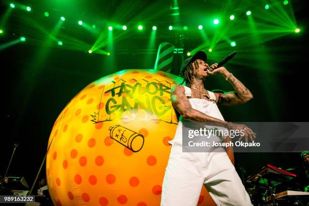 Wiz Khalifa performs on stage at The Roundhouse on July 1, 2018 in London, England.