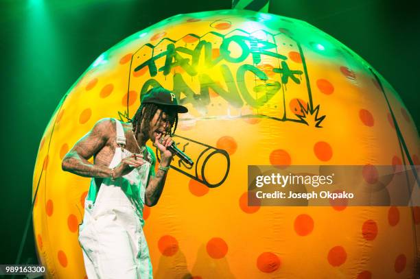 Wiz Khalifa performs on stage at The Roundhouse on July 1, 2018 in London, England.