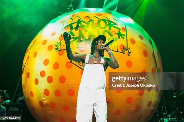 Wiz Khalifa performs on stage at The Roundhouse on July 1, 2018 in London, England.