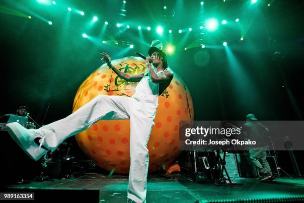 Wiz Khalifa performs on stage at The Roundhouse on July 1, 2018 in London, England.