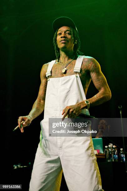 Wiz Khalifa performs on stage at The Roundhouse on July 1, 2018 in London, England.