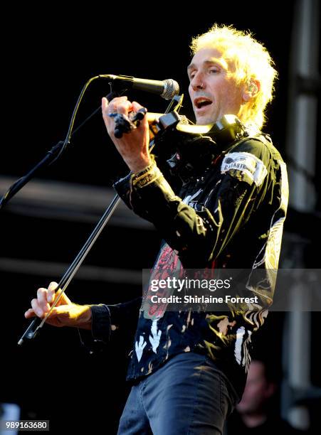 Jon Sevink of Levellers performs during Sounds Of The City at Castlefield Bowl on July 1, 2018 in Manchester, England.