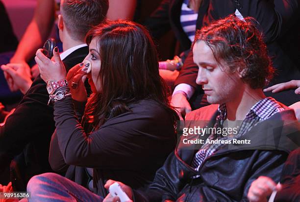 Actress Simone Thomalla and her partner Silvio Heinevetter attend the 'Let's Dance' TV show at Studios Adlershof on May 7, 2010 in Berlin, Germany.