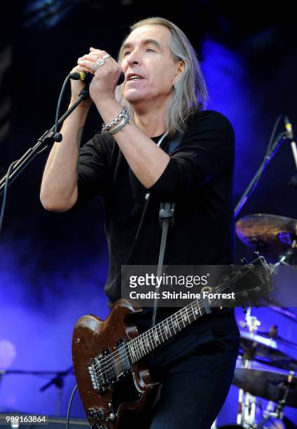Justin Sullivan of New Model Army performs during Sounds Of The City at Castlefield Bowl on July 1, 2018 in Manchester, England.