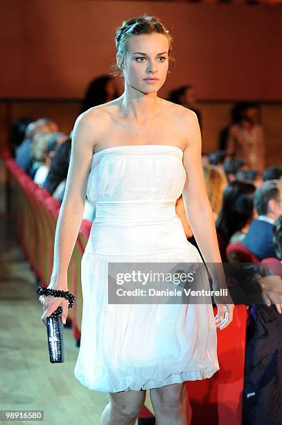 Kasia Smutniak attends the 'David Di Donatello' movie awards at the Auditorium Conciliazione on May 7, 2010 in Rome, Italy.