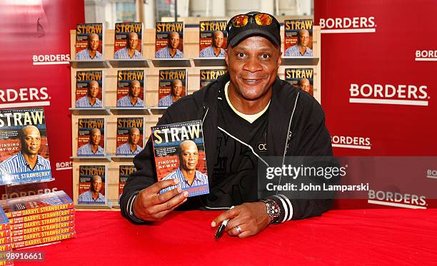 Darryl Strawberry promotes "Straw" at Borders Penn Plaza on May 7, 2010 in New York City.