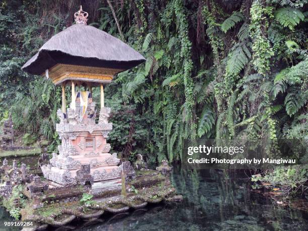 balinese temple - incense coils stock-fotos und bilder