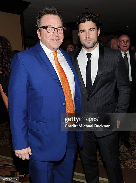 Actor Tom Arnold and TV personality Brody Jenner arrive at the 17th Annual Race to Erase MS event co-chaired by Nancy Davis and Tommy Hilfiger at the...