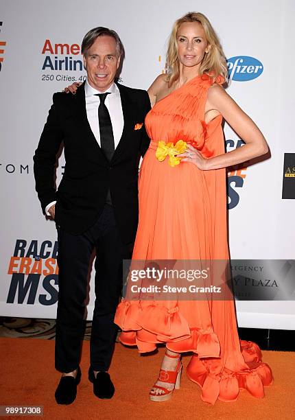 Designer Tommy Hilfiger and Dee Ocleppo arrive at the 17th Annual Race to Erase MS event co-chaired by Nancy Davis and Tommy Hilfiger at the Hyatt...