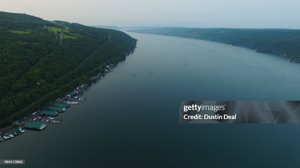 Flying Above Keuka Lake