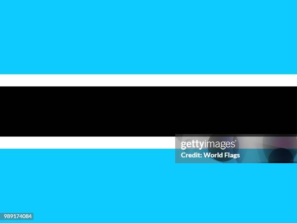 official national flag of botswana - flag of botswana stock illustrations