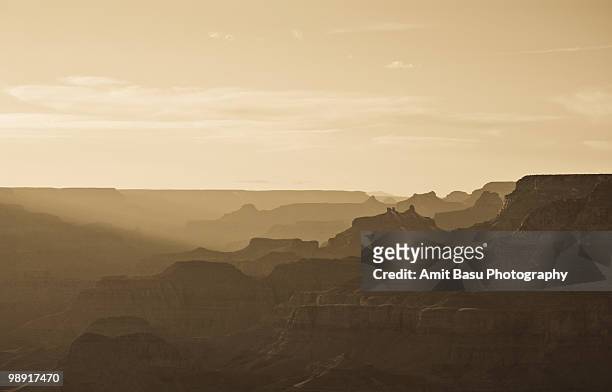 the sun goes down over grand canyon - amit basu stockfoto's en -beelden