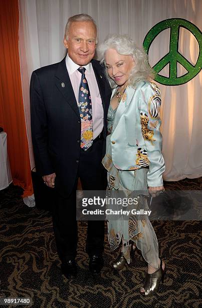 Astronaut Buzz Aldrin and wife Lois Aldrin attend 17th Annual Race to Erase MS event cocktail reception co-chaired by Nancy Davis and Tommy Hilfiger...