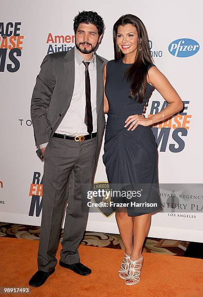 Alejandro Gomez Monteverde and actress Ali Landry arrive at the 17th Annual Race to Erase MS event co-chaired by Nancy Davis and Tommy Hilfiger at...