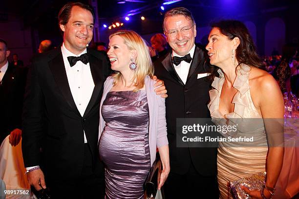 Count, lawer Alexander von Kalckreuth and countess, tv host Tamara von Nayhauss and designer Anna von Griesheim and husband Andreas Marx attend...