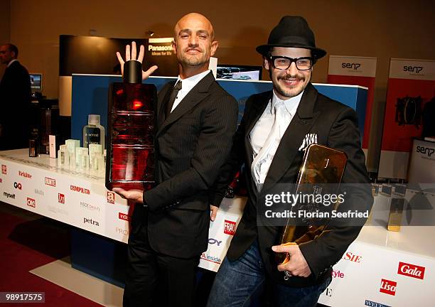 Peyman Amin and actor Manuel Cortez attend the 'Duftstars 2010' at the Station on May 7, 2010 in Berlin, Germany.