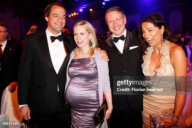 Count, lawer Alexander von Kalckreuth and countess, tv host Tamara von Nayhauss and designer Anna von Griesheim and husband Andreas Marx attend the...