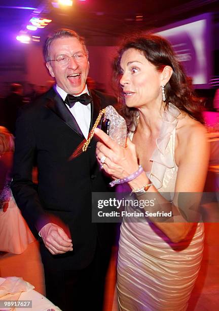 Designer Anna von Griesheim and husband Andreas Marx attend the 'Duftstars 2010' at the Station on May 7, 2010 in Berlin, Germany.