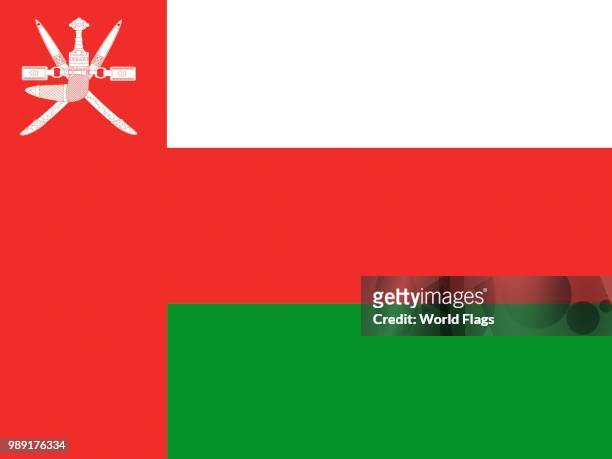 official national flag of oman - arabian peninsula stock illustrations
