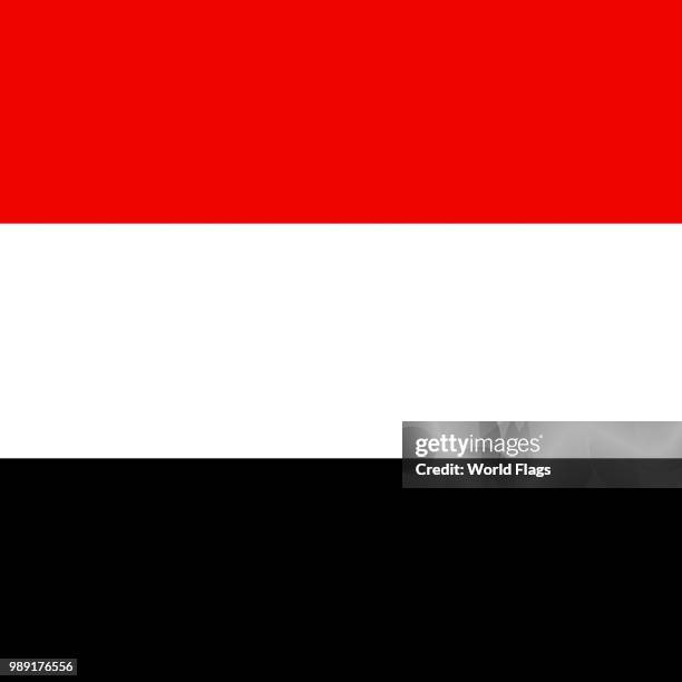 official national flag of yemen - arabian peninsula stock illustrations